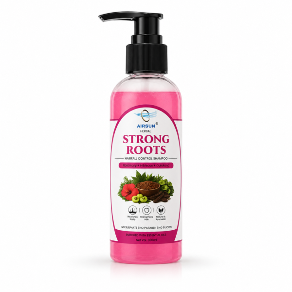 AIRSUN Strong Roots Hairfall Control Shampoo 300ml | Herbal Shampoo