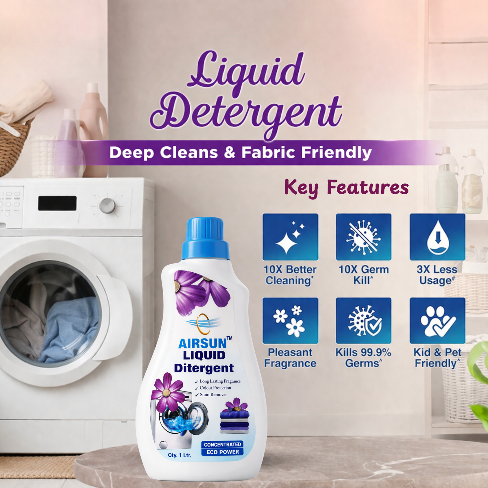 Airsun Liquid Detergent (1 Ltr.) - Image 4