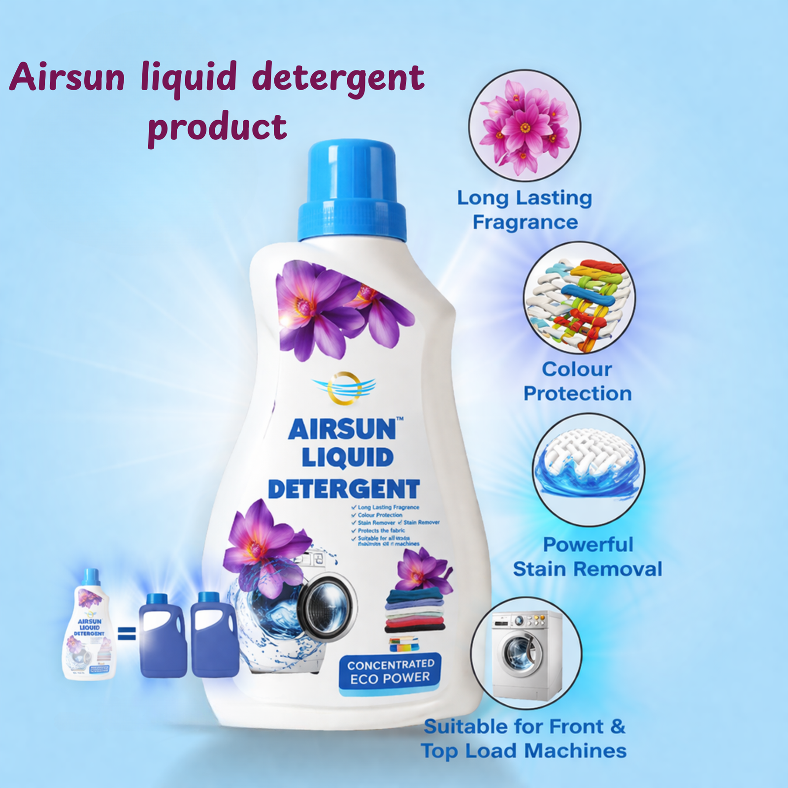 Airsun Liquid Detergent (1 Ltr.) - Image 2