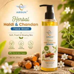 AIRSUN Turmeric & Sandalwood Face Wash 200ml | Deep Cleansing Formula