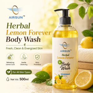 AIRSUN Lemon Body Wash | Refreshing Daily Herbal Body Cleanser