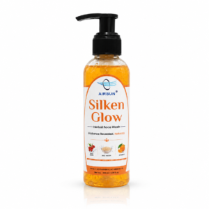 AIRSUN Silken Glow Herbal Face Wash – Goji Berry, Rice Water & Vitamin C | 200ml